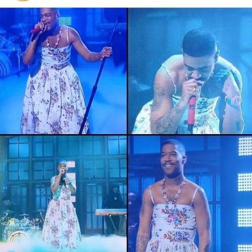 DId you see @kidcudi wearing @off____white on @nbcsnl last night? Aĺso ft. #cat shaped #pancakes!! #