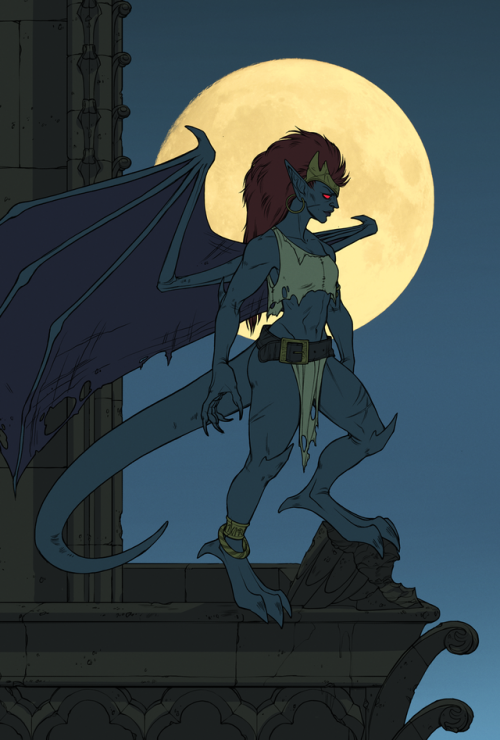 shoomlah:my finished hand-painted cel of Demona for the Disney Afternoon show over at Gallery Nucleu