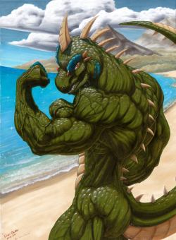 demi-beast:  Commission for ReptileCynrik, done with markers