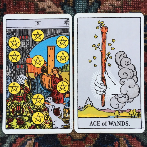 Ten of Pentacles and Ace of WandsIt will be the most effective if everybody does it.