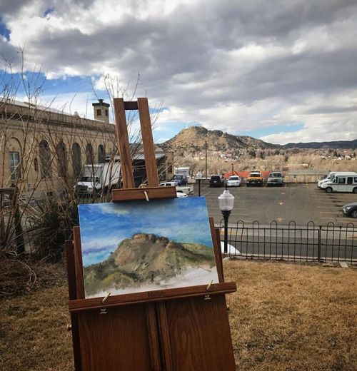 Doing a little fun plein air study today @trinidadhistory! It...