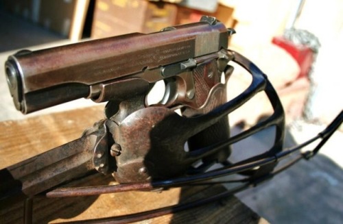 armthearmour:An experimental 1913 Patton model cavalry Sabre with a Colt 1911 .45 ACP integrated int
