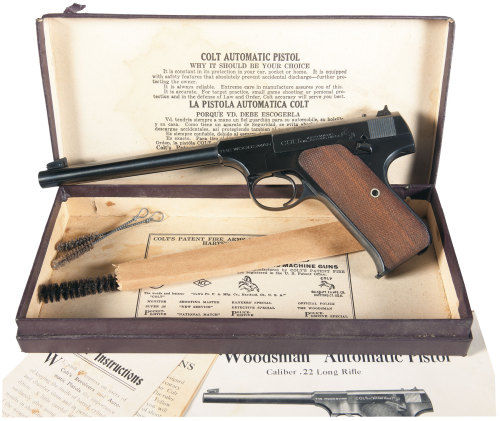 The Colt Woodsman,One of the most popular and long lasting semi automatic .22 plinking pistols, the 