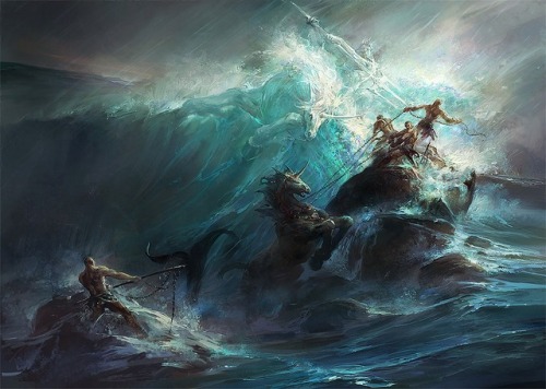 little-dose-of-inspiration: Poseidon’s Wrath by GBrush