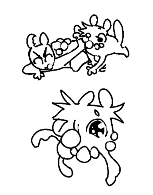My OCs Who Don't Have Names Yet (I Call Them Just "rotten Friends" Or "Green And Red")