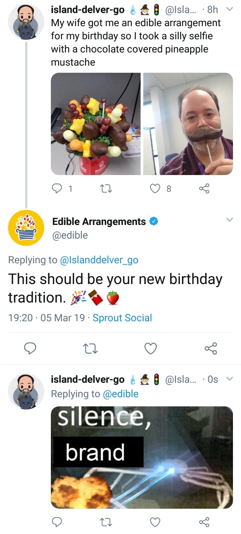 island-delver-go:  Edible arrangements trying to use my birthday? No thanks