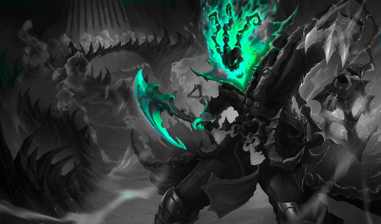 Monochromatic Splash Art: Classic Thresh by AODRG 
