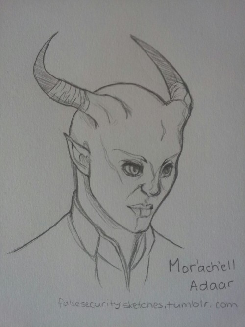 falsesecuritysketches: controlyoureyebrow ‘s inquisitor Mor’ach’ell Adaar. The fir