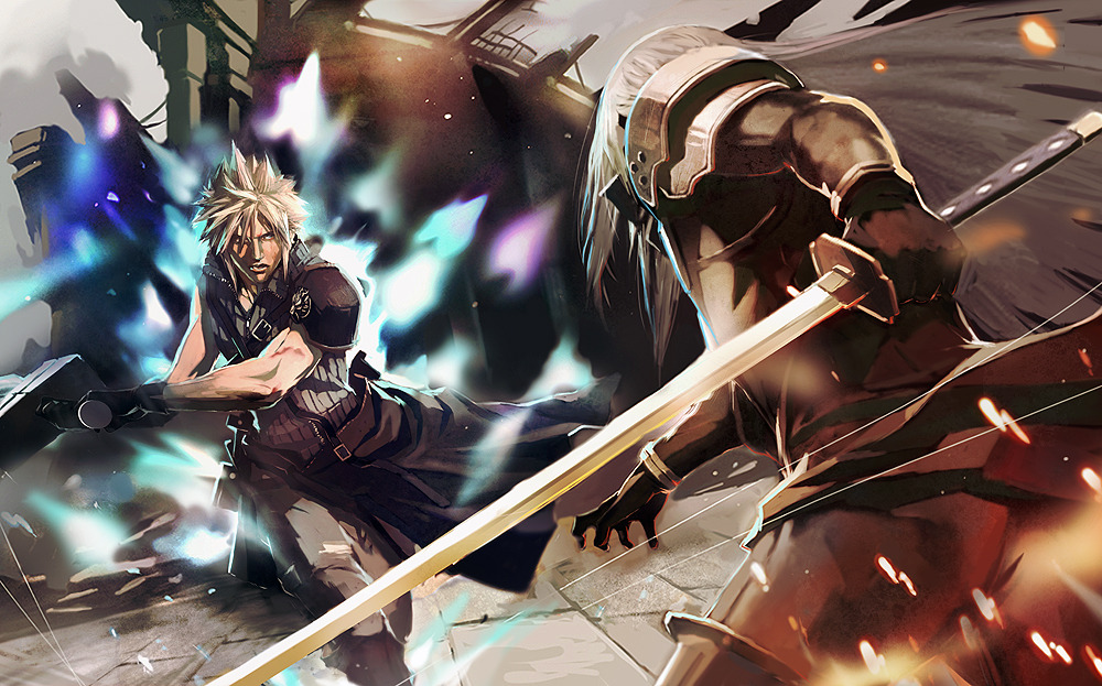 fu11metal:  cloud vs sephiroth by ~longai