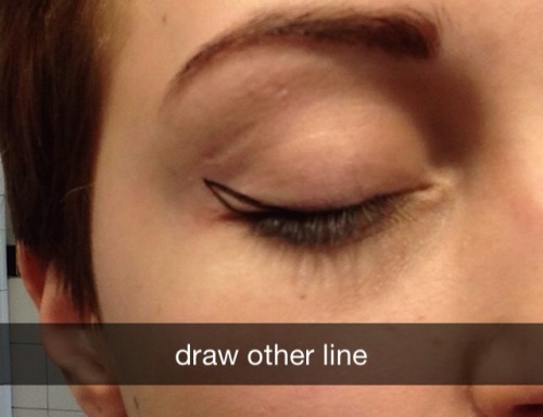 Porn Pics gamegrrl:  did a little eyeliner tutorial