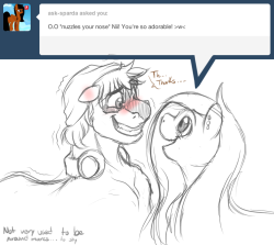 ask-poison-joke:  asktattoomoon:  athyess-art:  asktattoomoon:  athyess-art:  asktattoomoon:  but sure i love mares tho ^//////^       *turns his head quickly* Silly yourself       X3