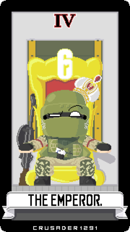 Tarot Card of Rainbow Six Siege version. (04. The Emperor.)You can use this art for phone wallpaper!