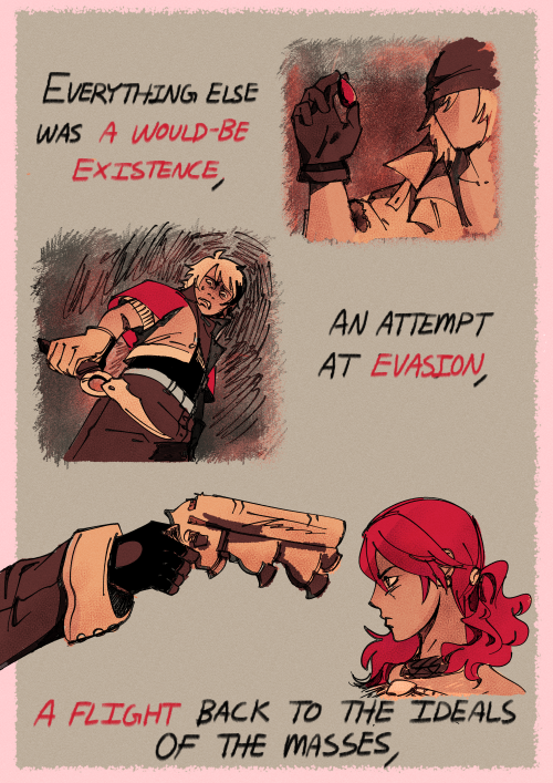 an FFXIII comic about individuation, quote from Demian by Hermann Hesse