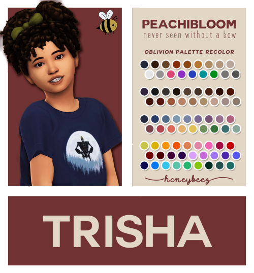 neonglitters: TRISHA by peachibloom - Oblivion Recolor a recolor of peachibloom’s hair, trisha