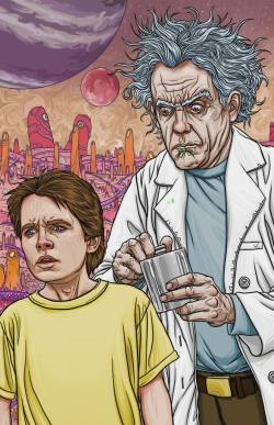 mashedupart:  Rick and Morty + Back to the Future 
