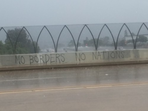 Anti-border graffiti seen around San Diego, CA “Deport the Police”“7000 Asylum See