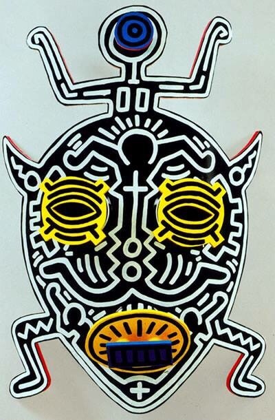 immafuster:Keith Haring, Hollywood African Mask, 1987