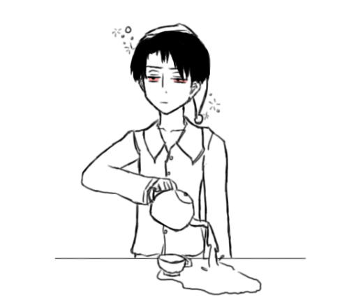 stoned-levi:  stoned-levi:  “wHO DID THIS?!”    iT’S BEEN A YEAR!!!!!!EAR!!!RR!!! Y’know, it’s crazy. When I first started this blog, I didn’t even know how to draw Levi. Like, before I even made the original comic on this post, I