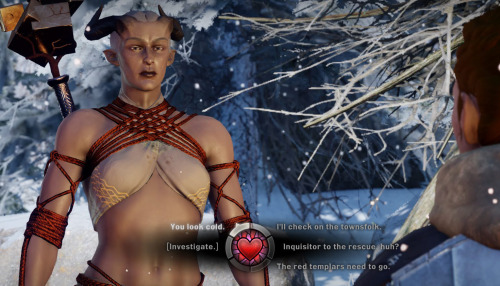 I paid five dollars so that my qunari could have her titties out while she saves the world, and it w