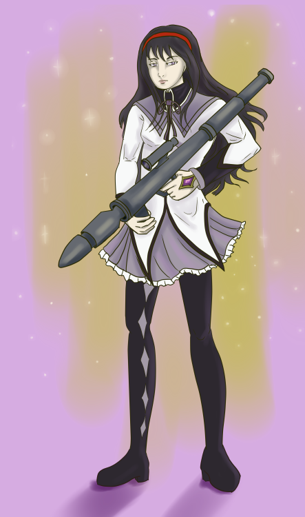 I really love Homura as a character, but I’m not that fond of official art style,  and wo