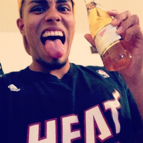 Overtime beer #HighLife #fucktheSpurs #letsgoheat #nba #nbafinals #champions #miami