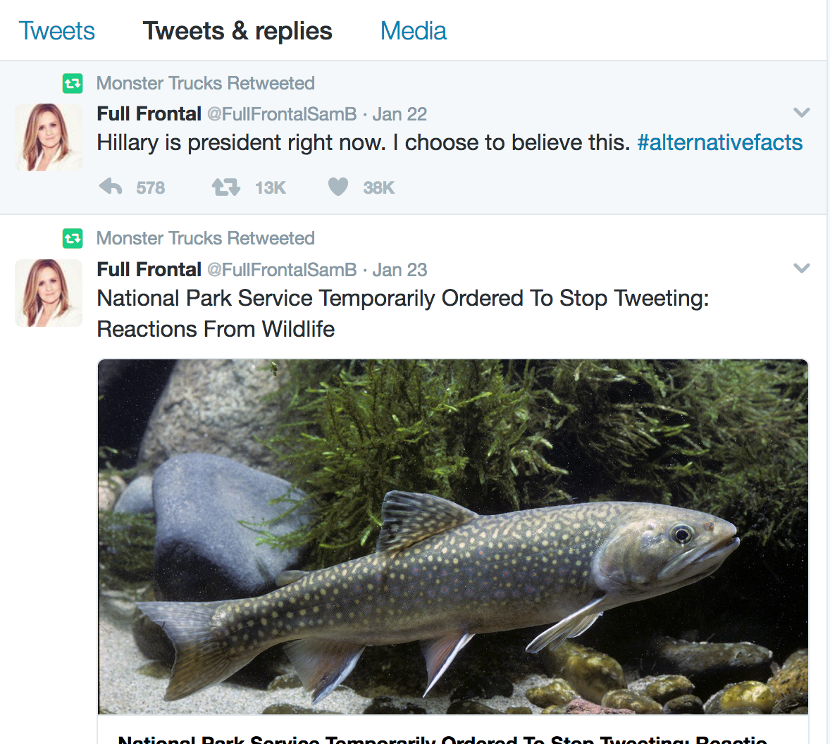 pan-pizza:  Creech really is trying to stop Trump… By retweeting from Full Frontal