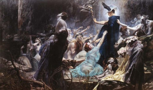 oldsolar:The Souls of AcheronAdolf Hirémy-Hirschl, 1898Oil on canvas