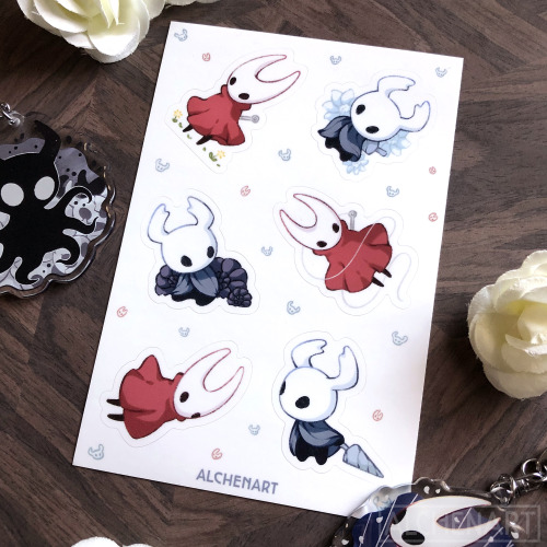 I kinda went ham on making hollow knight merch a while back, so here’s a compilation of everything I