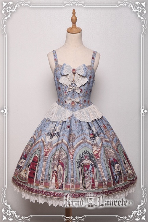 Krad Lanrete’s Barbe Bleue Lolita JSK dress in Grey Blue