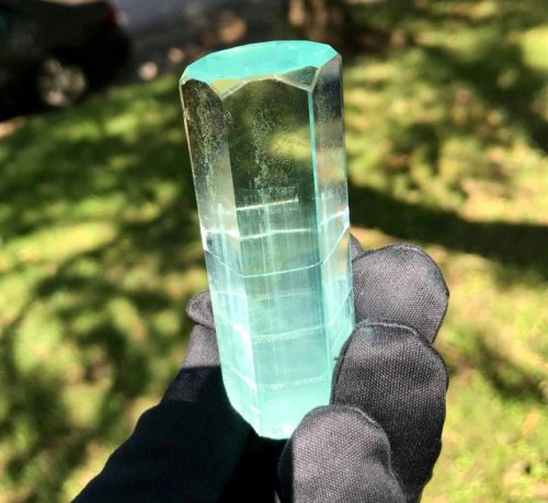 geologyin-blog - Aquamarine crystal from  Shigar Valley,...