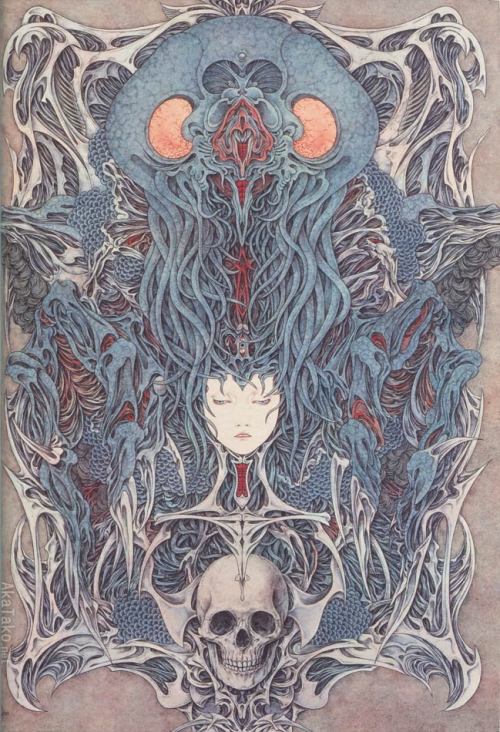 akatako:THE EMBLEM OF CTHULHU by Takato Yamamoto. Printed in “Necrophantasmagoria Vanitas”. 96 page 