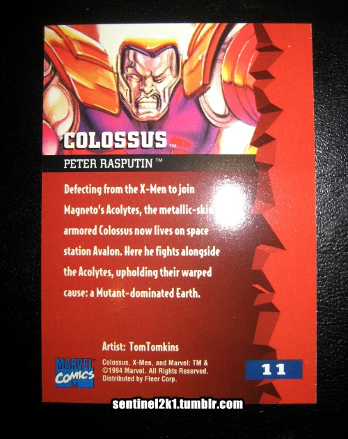 Fleer Ultra X-Men ‘95: Colossus (#11)Defecting from the X-Men to join Magneto’s Acolytes