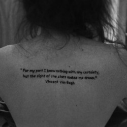 fuckyeahtattoos:  “For my part I know nothing