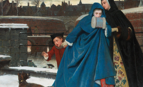 low-country:  Auguste Serrure - A winter outing (detail, 1865)