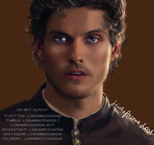 lindamarieanson-art: I wanted to paint Daniel as Lorenzo de’Medici on Lorenzo’s birthday yesterday (