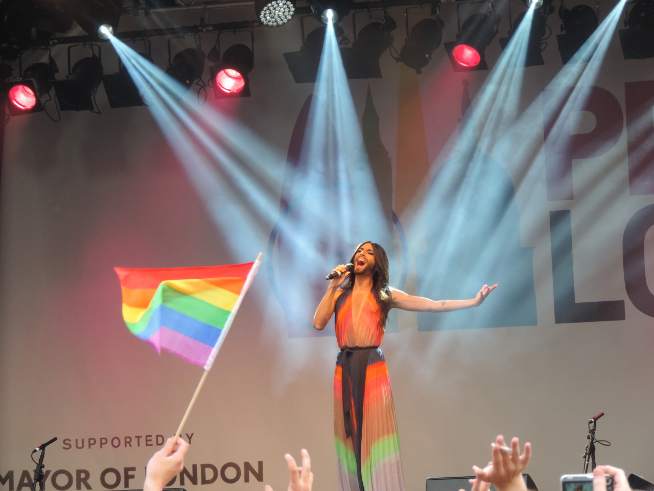 lookupimthere:  London 2014 Pride :D Conchita and Ian McKellan- Awesome times x Photo