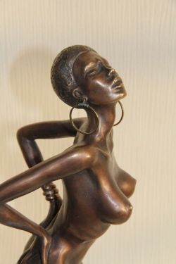 artparks-sculpture:A sculpture entitled ‘Ebony beuty’ by artist Jnos Lukcs in the category Nudes, Female Sculptures. This sculpture is available. It has the dimensions of 38 x 10 x 7 cm and is sculpted from a medium of Bronzo. http://artparks.co.uk/s7558