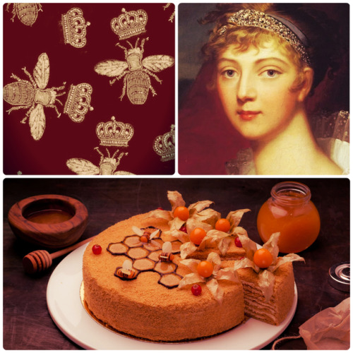 russianladieshistory-daily:Medovik, honey cake, has long been one of the most popular desserts in Ru