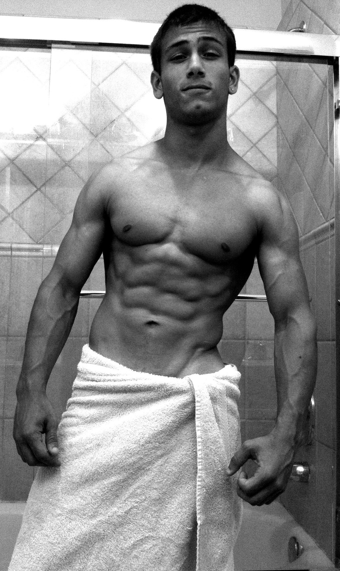guystease:  Michael A Hoffman - hot up and coming male fitness model. Towel Extravaganza