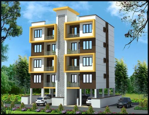 Projects Accomplished by GharPlanner (Elevation )Residential building at Hyderabad, Jabalpur, Banglo