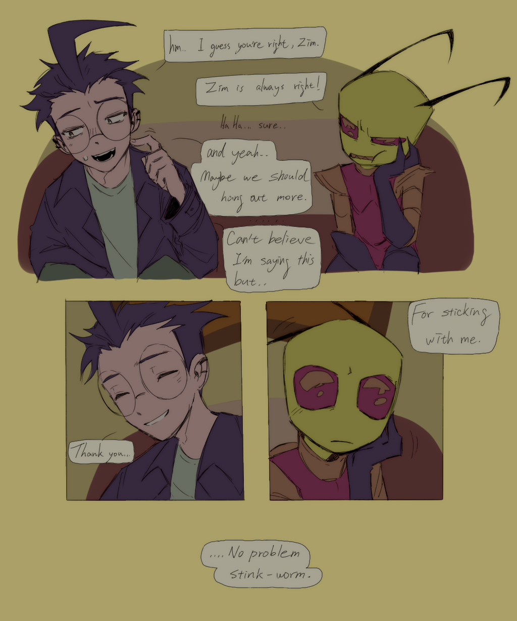 Did I ever mention that I'm not an alien ?  Invader zim, Invader zim  characters, Invader zim dib