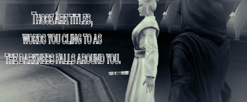 pyxella:“You are that which has attacked the Jedi… you are Sith.”“‘Sith’ is a title, yes, but like y