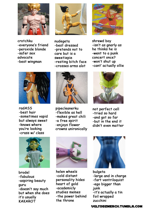 uglydbzmerch:Tag yourself I’m not perfect cell.