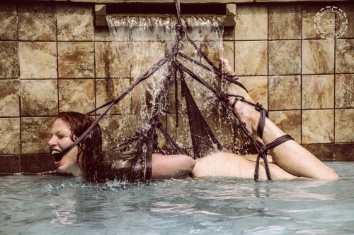 secondfloor-fet:Poolside bondage with  Model: TraciMatlock Photo & edits: @gaping-lotus Rigging @secondfloor-fet Rope is knothead Nylon (www.knotheadnylon.com) #shibari #kinbaku #ropebondage #waterbondage #knotheadnylon