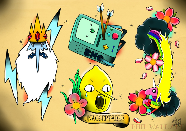 crimpity:
“philwallart:
“A bunch of tattoo flash based on cartoons and animated films that I’ve done to-date. If you like my stuff please ‘follow, like, re-blog’.
www.philwallart.com
www.facebook.com/dreamsandmonsters
”
Fuck. The top spread.”