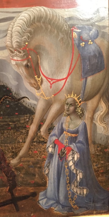 I fell in love with this Uccello image of a mythical princess today in the National Gallery of Victo