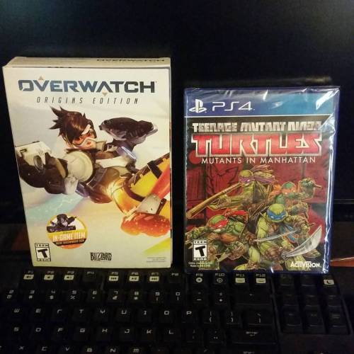 Games, games, games #overwatch #blizzard #tmnt #teenagemutantninjaturtles #mutantsinmanhattan #pc #p