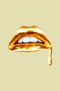 mlsg:  bingbangnyc:  Golden lips.  The Midas kiss 