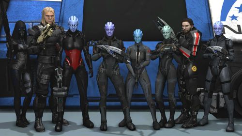 alpha6-act:The official Combat Team photo aboard the TiberiusFrom left to rightMako T'neseMick Bellu