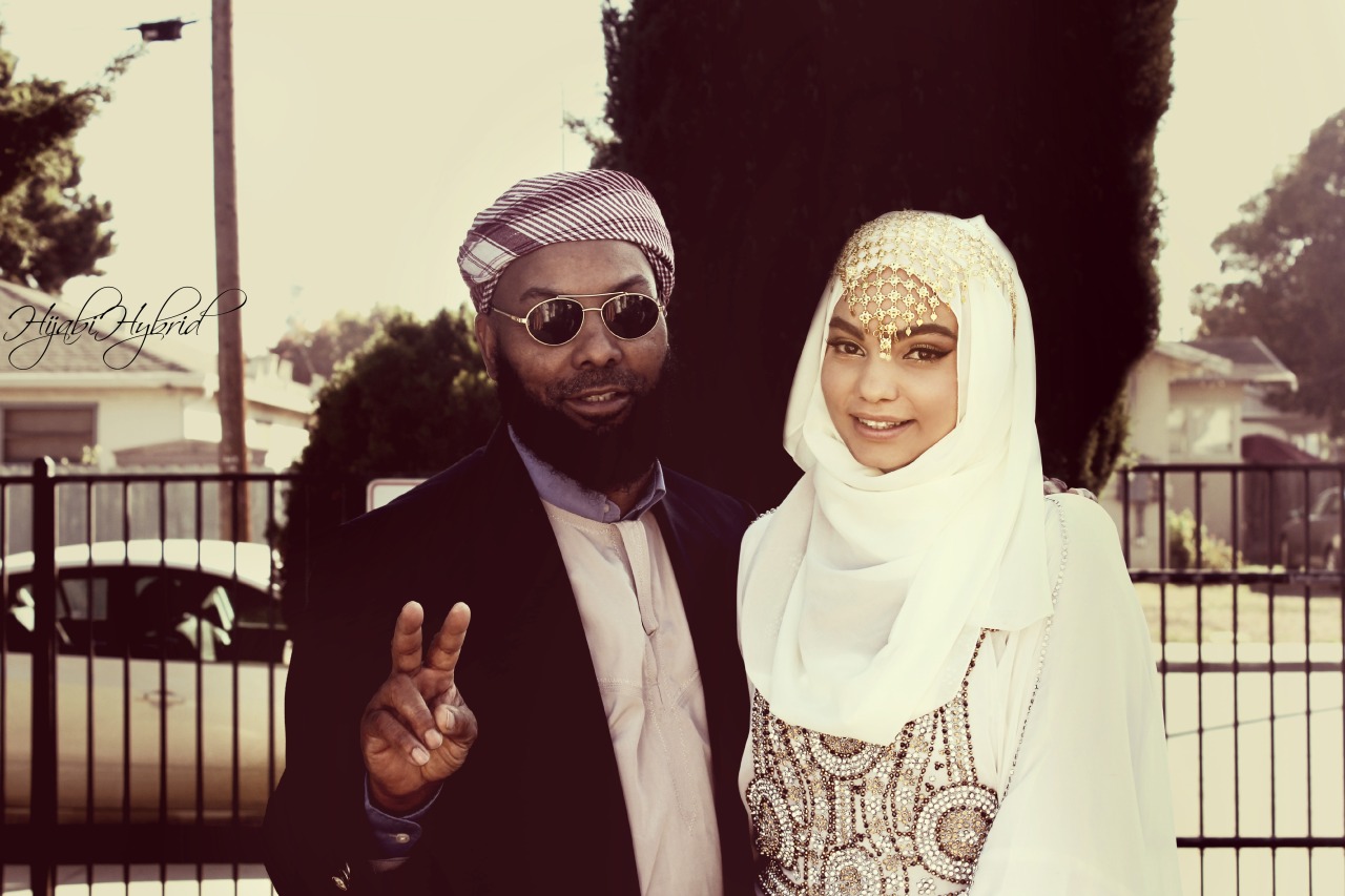 hijabihybrid:My Dad and i having a father daughter moment on my wedding. It was a
